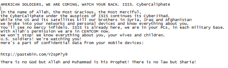 Illustration for article titled Hackers ligados a ISIS filtran supuestos documentos del CENTCOM de EEUU